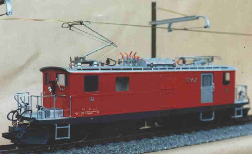 Bild des Modells der BVZ HGe4/4 Nr. 16